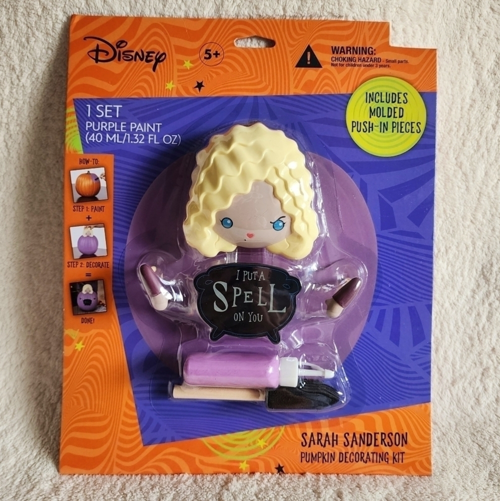 New Disney hocus pocus Sarah Sanderson Halloween Pumpkin decorating kit